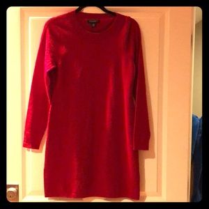 Red 100% Cashmere sweater dress